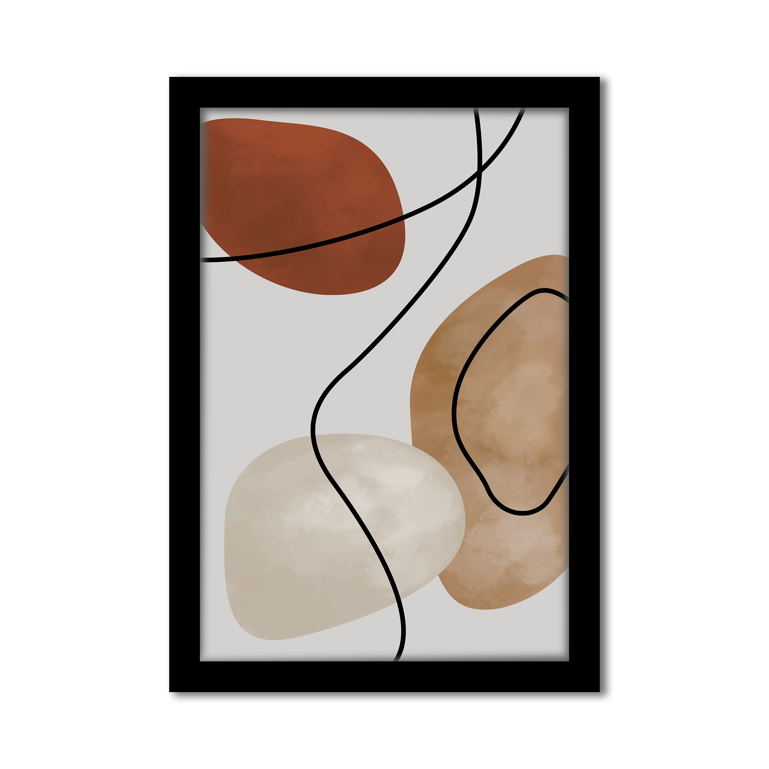 Modern Abstract Shapes Wall Art | Minimal Contemporary Decor – VIBBES