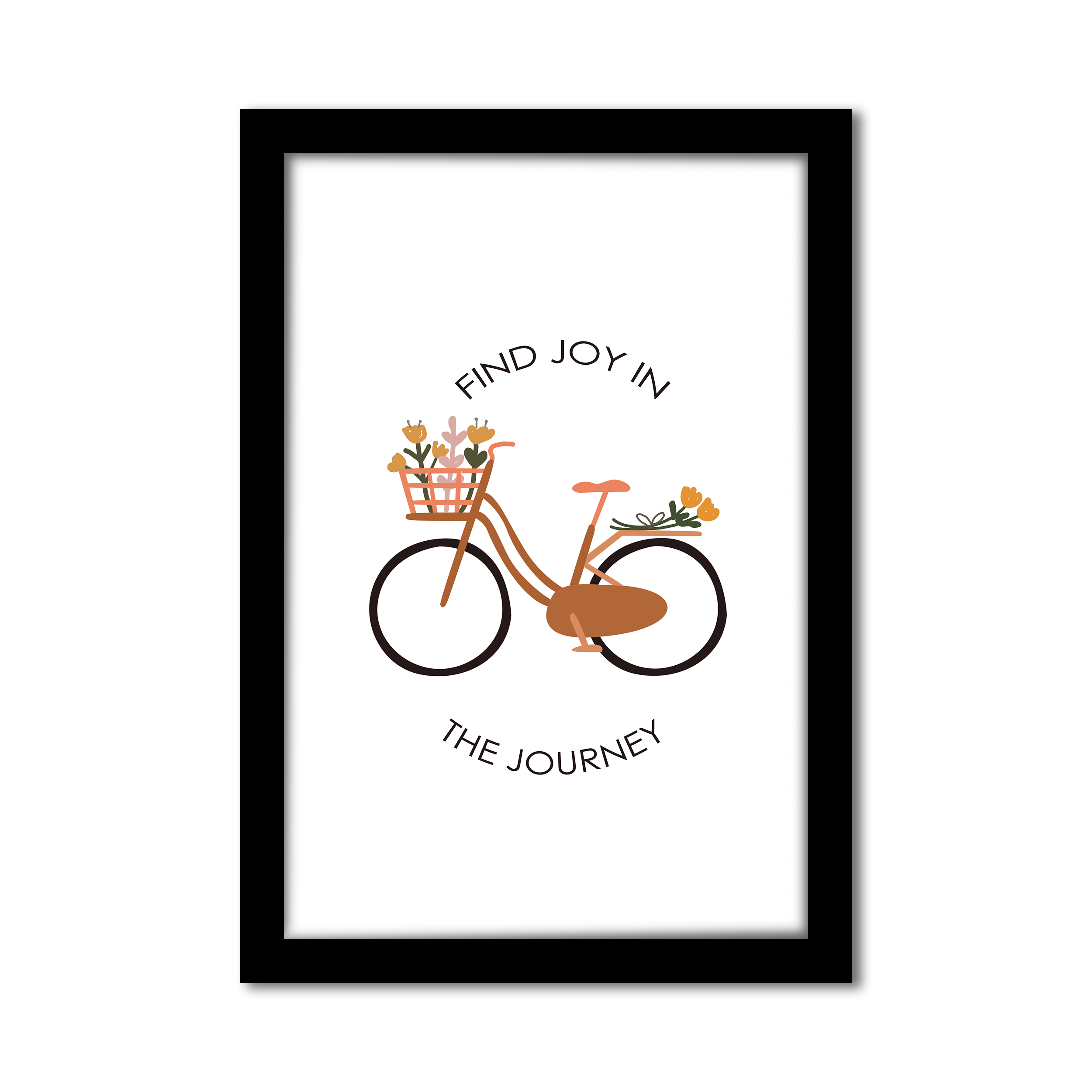 Find Joy in the Journey Bicycle Wall Art | Motivational Framed Decor VIBBES
