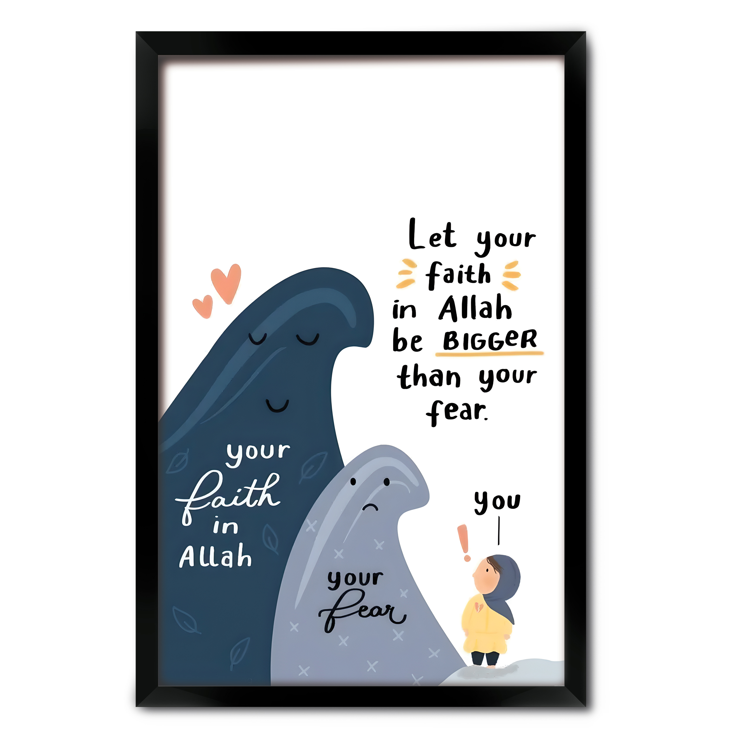 Islamic Motivational Wall Art | Let Your Faith in Allah Be Bigger Than Your Fear – VIBBES