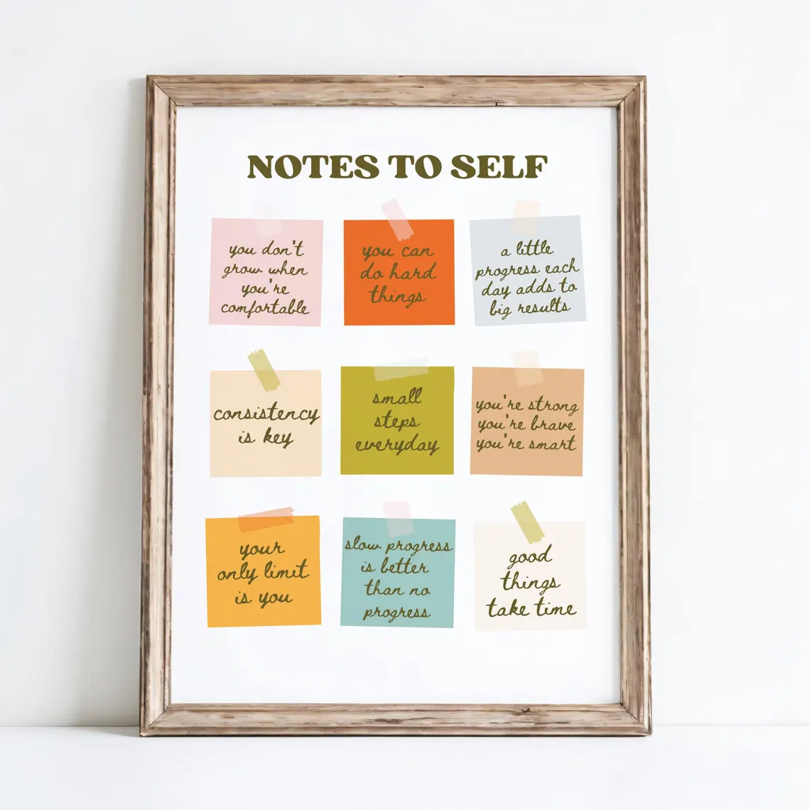 Notes to Self Wall Art